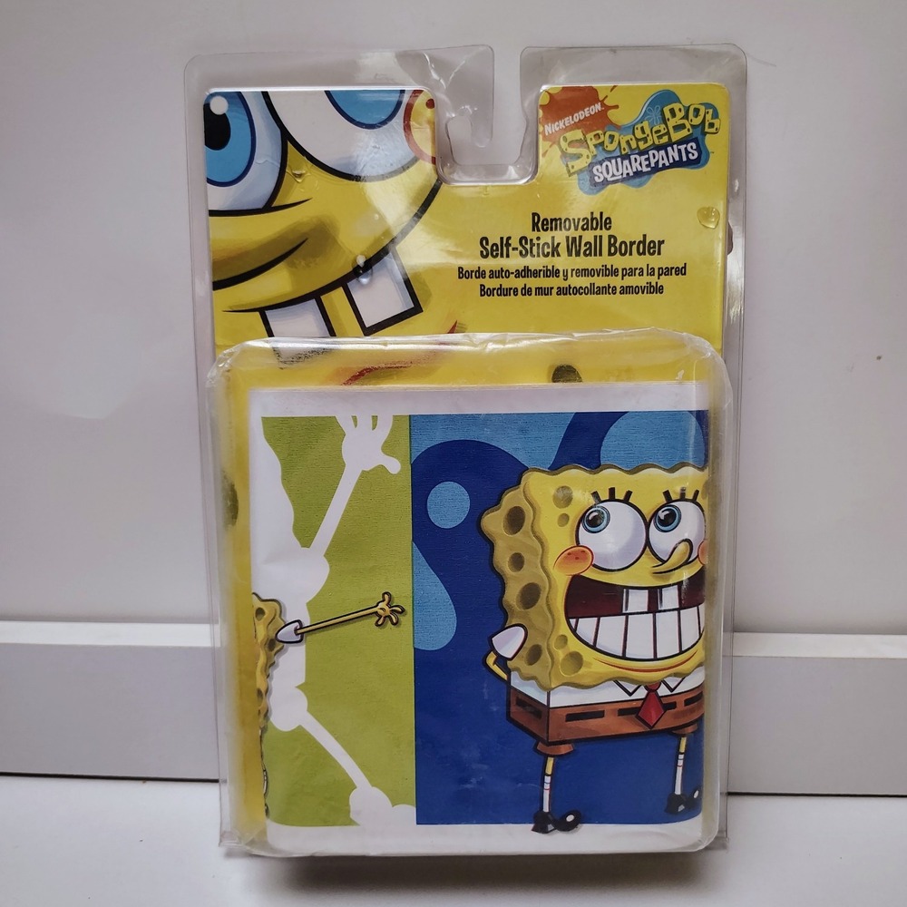 Spongebob Squarepants Removable Self Stick Wall Border " New " 2008 Viacom‎